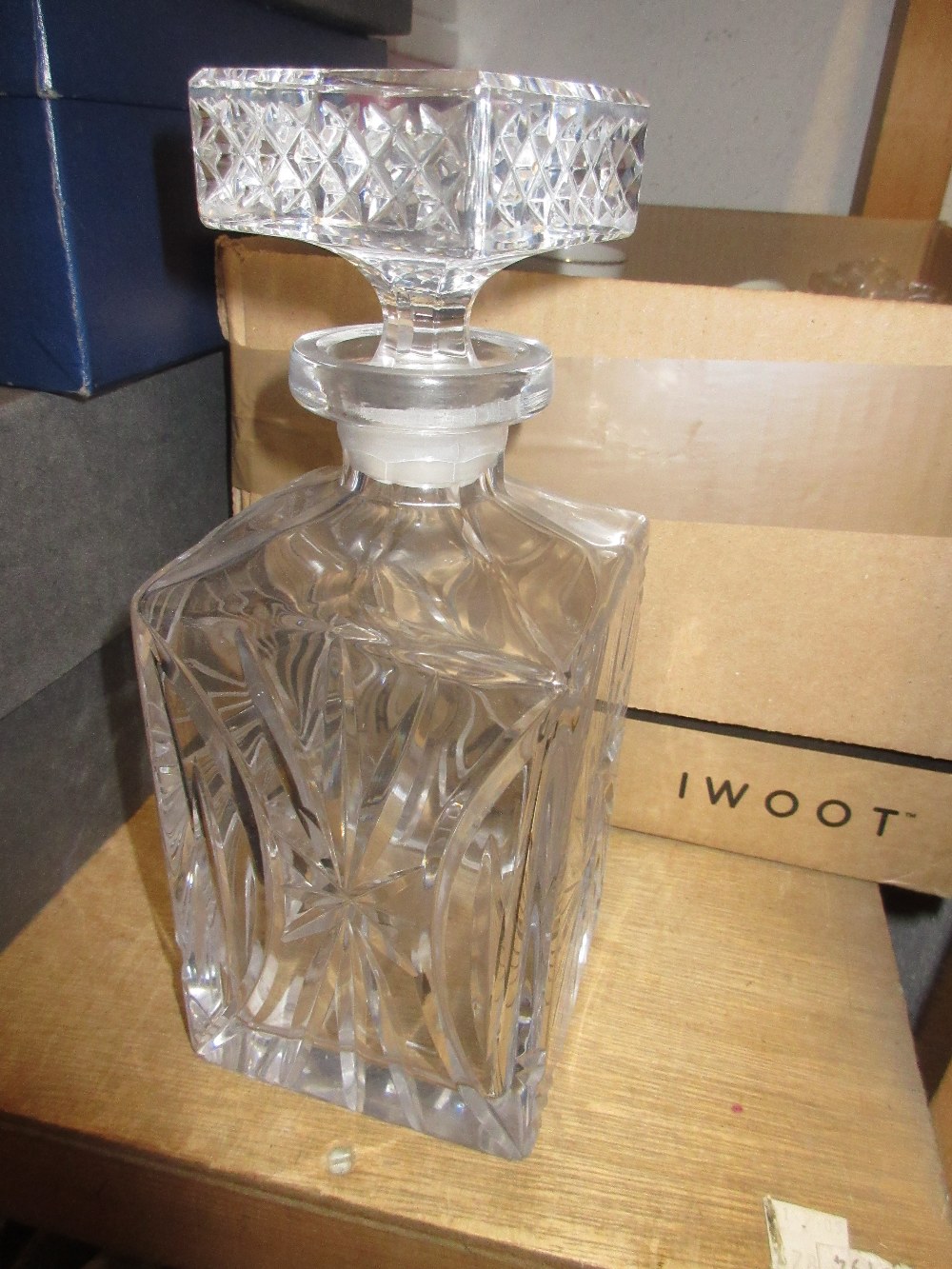 Pair of cut glass jug decanters with stoppers together with a quantity of other decanters etc - Image 6 of 6