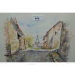 J. Hilt, group of three framed watercolours, French rural scenes