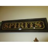 Set of six reproduction reverse printed public house advertising plaques, various spirits