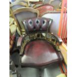 20th Century Captains type tub shaped adjustable office chair