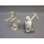 Two boxed Lladro figures, ' Butterfly Wings ' and ' Playing ' Both good condition