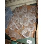 Royal Brierley extensive set of cut glass drinking glasses
