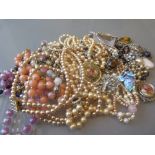 Quantity of various costume jewellery