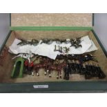 Quantity of home boxed Britains toy soldiers including: World War I set, mounted Indian cavalry,