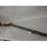 Antique percussion cap rifle with ramrod