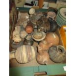 Large collection of pottery antiquities including: bowls, flasks, pots, jugs and flora etc, pre