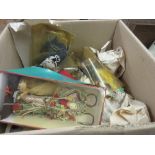 Box containing a large quantity of various costume dolls