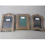 Three various silver mounted photograph frames
