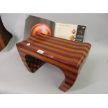 ' Amazon Tropical Design ', a modern native made tropical hardwood miniature bench with original