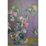 M. Offner, oil on board, still life with flowers, signed verso, 29ins x 21ins