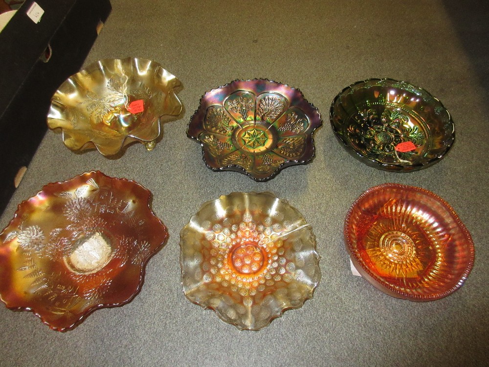 Box containing a quantity of miscellaneous carnival glass All in good condition - Image 3 of 6