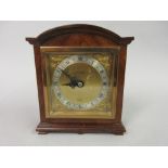 Small late 20th Century walnut cased mantel clock by Elliott of London