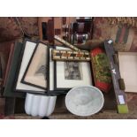 Various art related books, jelly mould, dressing case and sundries