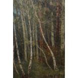 Hilda Montalba, 20th Century oil on canvas, wooded landscape, signed, 28ins x 14ins, framed