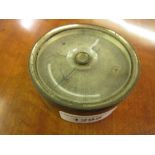 Steward gilt brass cased circular thermometer / barometer (thermometer at fault), 2.5ins diameter