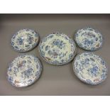 Group of eight Ironstone dinner plates