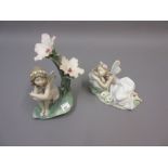 Two boxed Lladro figures, ' Princess of Fairies ' and ' Lakeside Daydream ' One flower chipped on