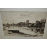 Folio containing twenty one original etchings, ' The River Scenery of Great Britain ', including