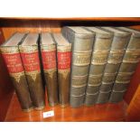 Four volumes of ' History of England ' by David Hume, many engravings bound in full leather with