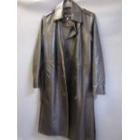 Armani Jeans, ladies brown leather three quarter length trench coat
