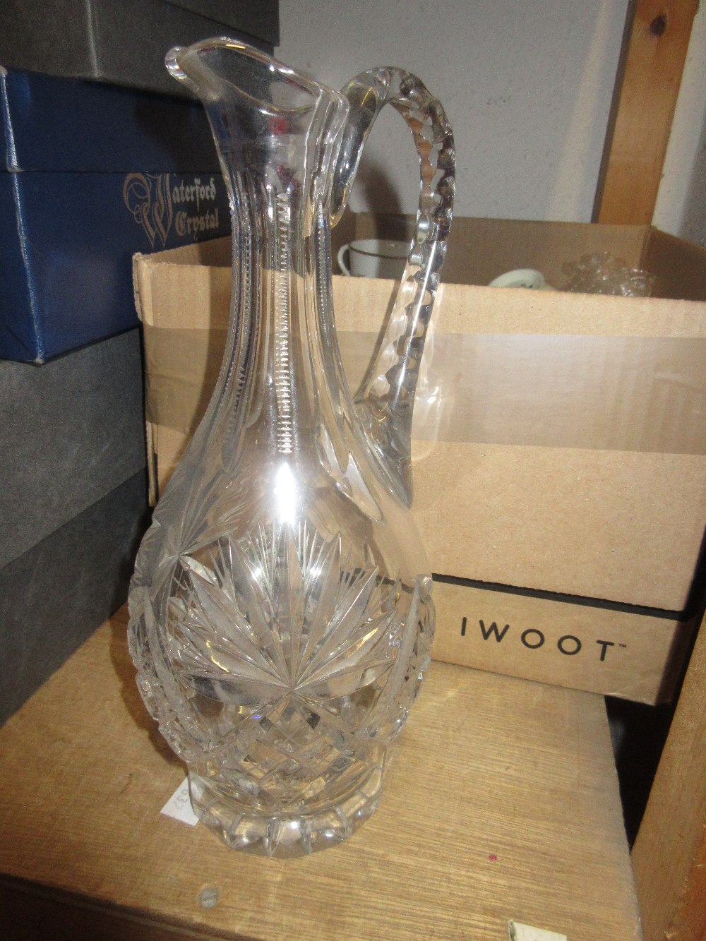 Pair of cut glass jug decanters with stoppers together with a quantity of other decanters etc - Image 4 of 6