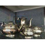 Early to mid 20th Century Sheffield silver four piece tea service