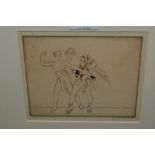 Sir William Russell Flint, signed etching, study of two figures, ' Allegro '