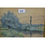 John M. Macintosh, R.B.L., watercolour, ' At Cookham, Berkshire ', signed, 8.25ins x 10.5ins, in a