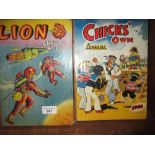 Seven volumes ' Lion Annual ', 1950's and '60's together with three volumes ' Chick's Own Annual '