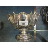 Birmingham silver circular pedestal rose bowl