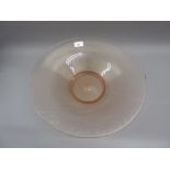 Large Whitefriars glass fruit bowl, 16ins diameter