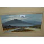 Alfred Grananie, pair of gouache, moorland landscapes, signed, 7ins x 13.5ins, gilt framed