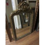 French gilded composition wall mirror