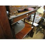 20th Century mahogany rectangular serving table in Chippendale style, the carved moulded top