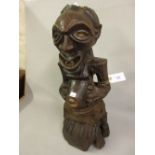 African Songri, native carved wooden fertility figure