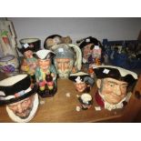 Collection of various Royal Doulton Toby jugs