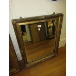 19th Century rectangular gilt framed hanging wall mirror