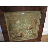 19th Century mahogany framed woolwork picture Appears to be in good condition, no repairs or damages