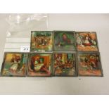 Collection of seven 19th Century Alice in Wonderland glass lantern slides