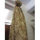 Pair of large floral brocade curtains and one other It is interlined No staining, damage or fading 7