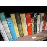 Box containing nineteen various volumes, hardbacks with dust wrappers, two signed, English Civil