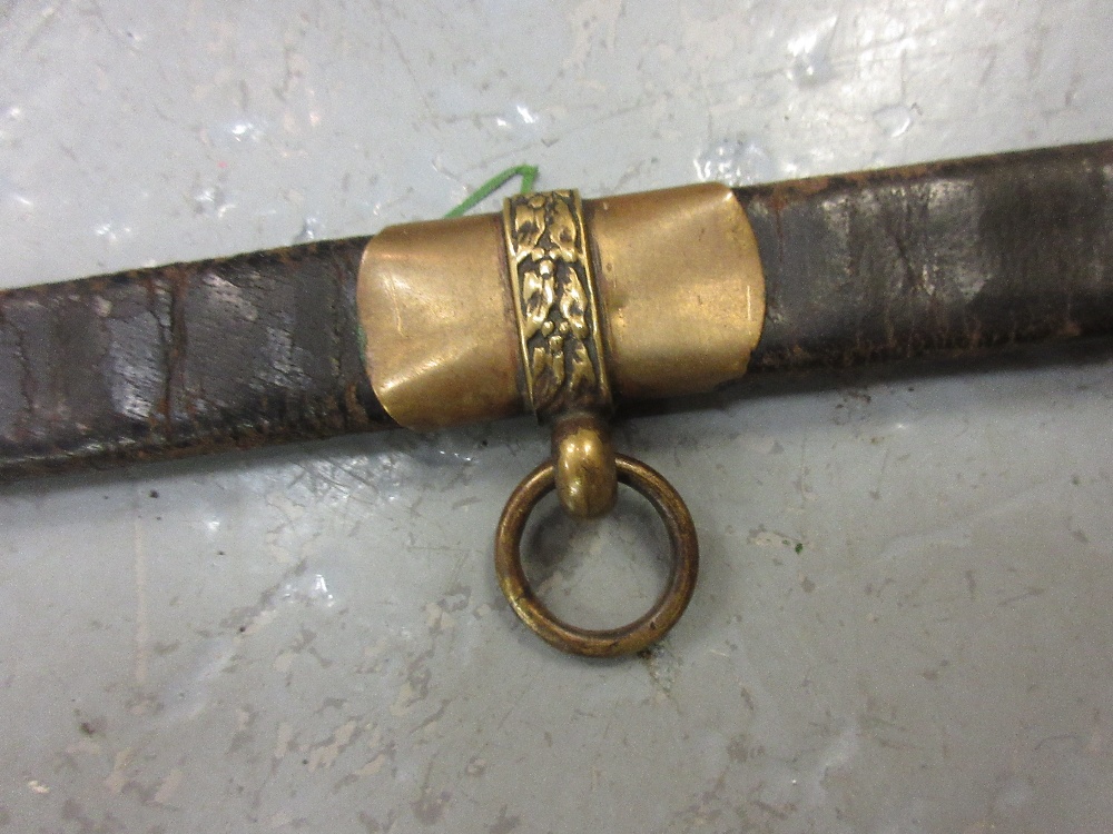 R.A.F. officer's dress sword with shagreen grip and a brass mounted leather scabbard Condition as - Image 3 of 17