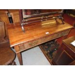 Small 19th Century rectangular mahogany side table with a single frieze drawer raised on square