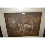 Various framed antique engravings after George Morland and others