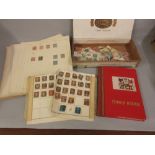 Small stock book of World stamps together with a quantity of loose leaf mounted stamps including