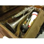 Vincent Bach ' Stradivarius ' model 37 trumpet in a fitted case Couple of dents to the tubing and