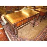 19th Century Portuguese rosewood drop-leaf side table, the heavily moulded top above two short