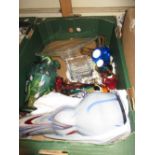 Box containing a quantity of various Art glass including Murano, Scandinavian etc.