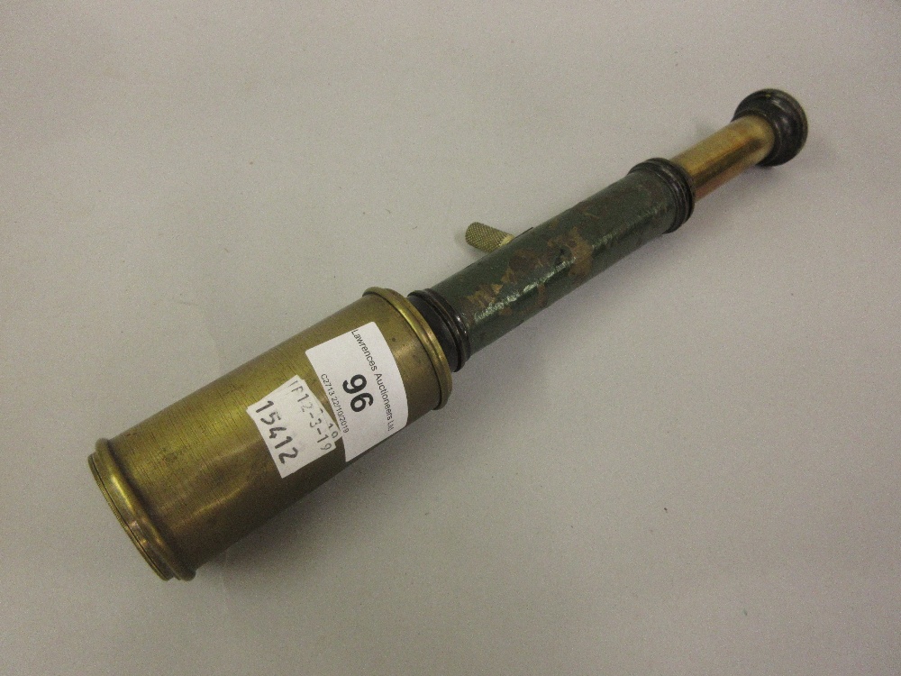 Small early 20th Century green painted telescope (ratchet at fault)