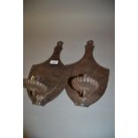 Pair of antique style steel candle sconces (reputedly from the film ' Girl with a Pearl Earring ')